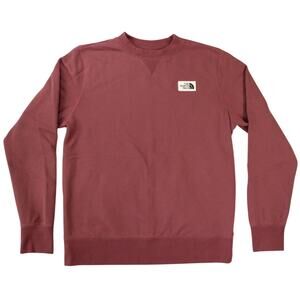The North Face Maroon Crewneck Sweatshirt Size L Logo Patch Pullover
